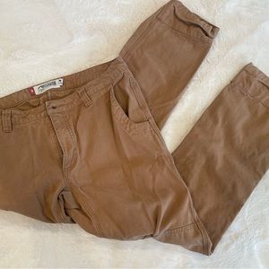 Mountain Khakis Double knee Pants. 36x32. Brown.